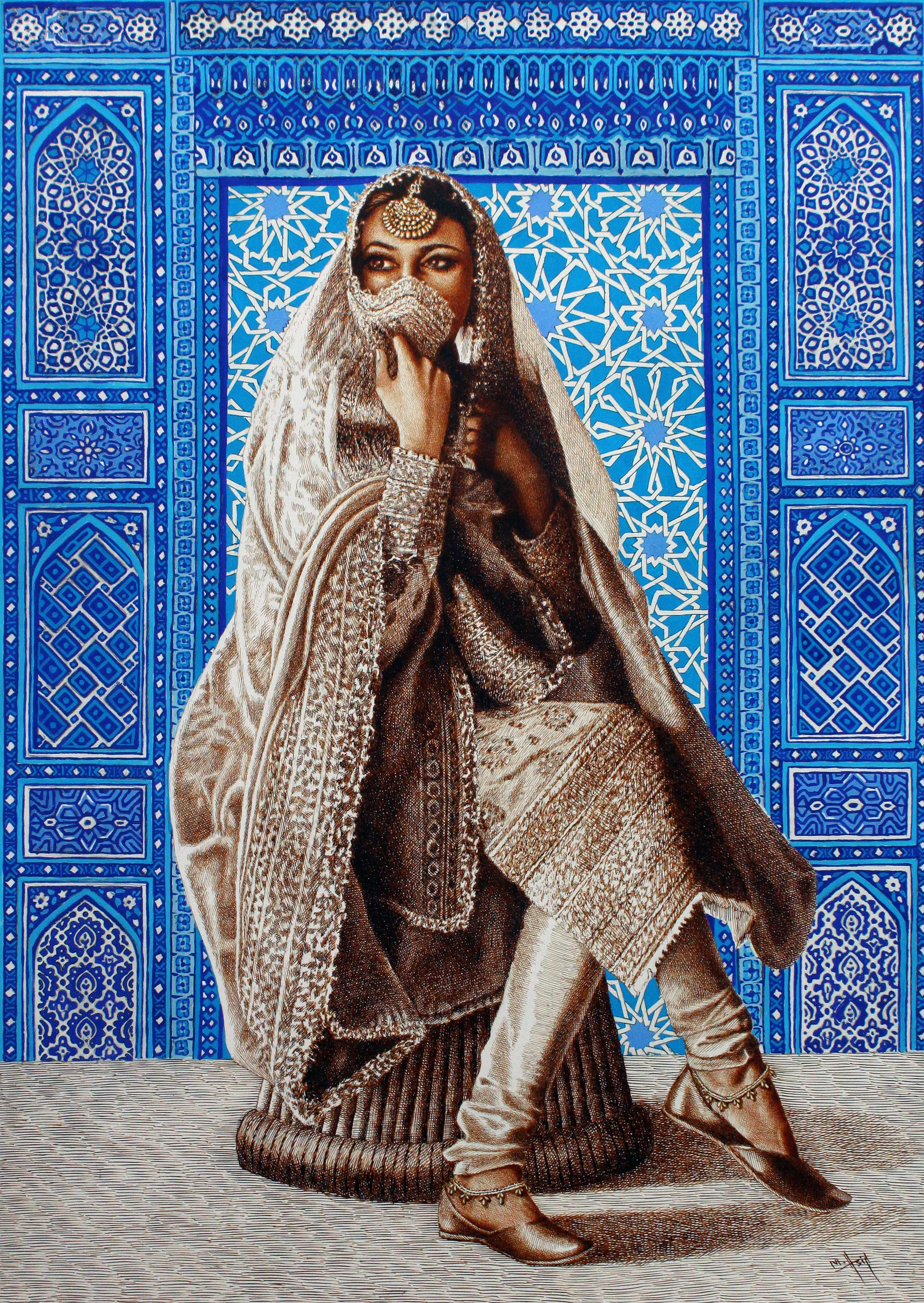 Master piece pen and ink artwork by Asif Ghayaz